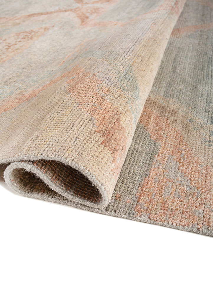 aprezo beige and brown wool Hand Knotted Rug - FloorShot