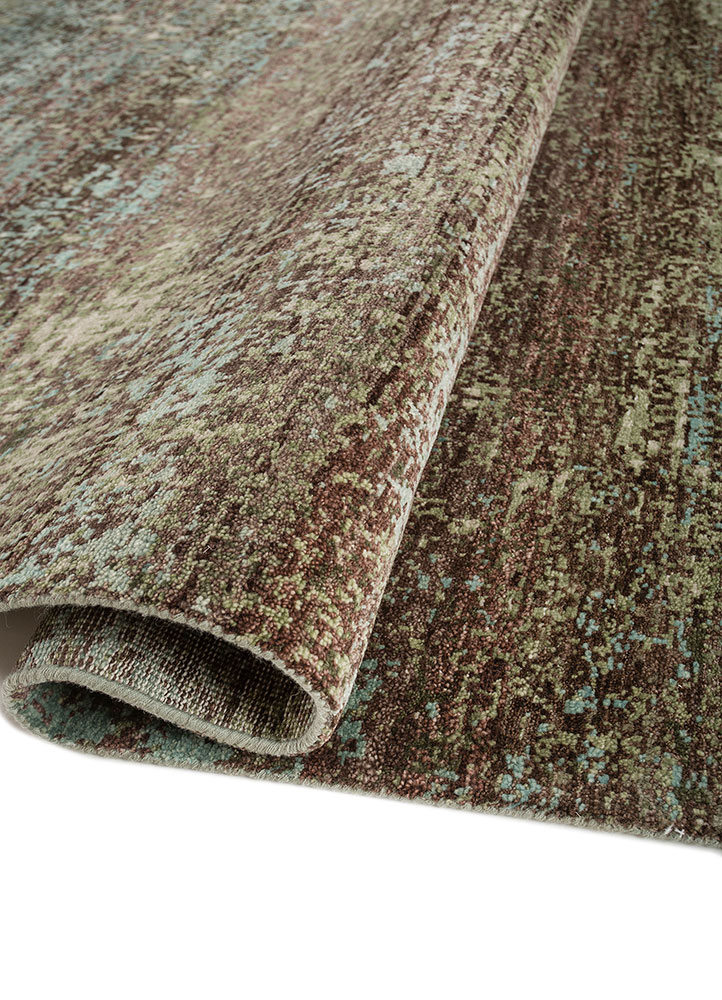 entropy ivory wool and silk Hand Knotted Rug - FloorShot