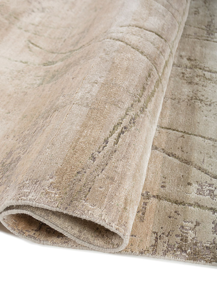 entropy grey and black wool and silk Hand Knotted Rug - FloorShot