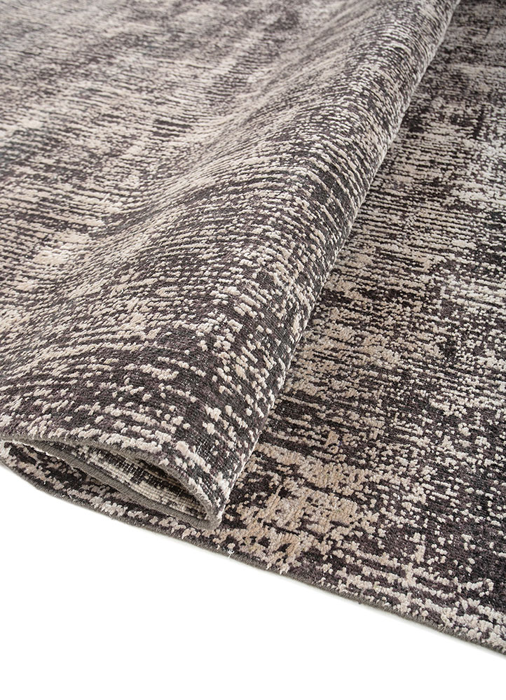 entropy ivory wool and silk Hand Knotted Rug - FloorShot