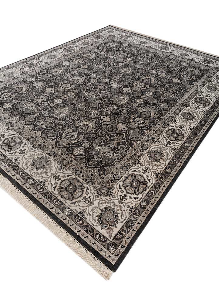 cyanna blue wool and silk Hand Knotted Rug - FloorShot cyanna blue wool and silk Hand Knotted Rug - FloorShot