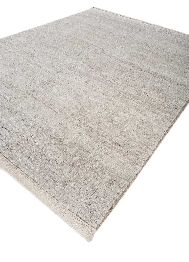 manifest beige and brown wool Hand Knotted Rug - FloorShot