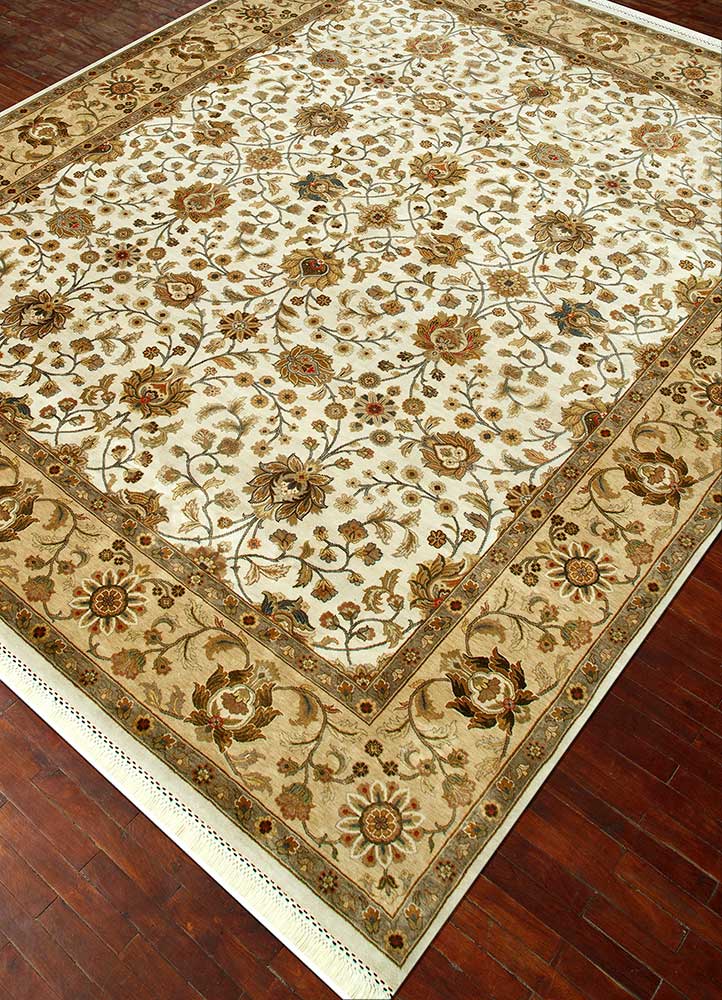 aurora gold silk Hand Knotted Rug - FloorShot