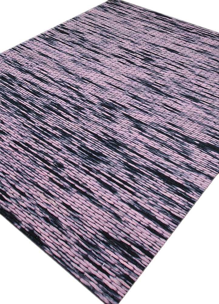 abrash pink and purple wool Flat Weaves Rug - FloorShot