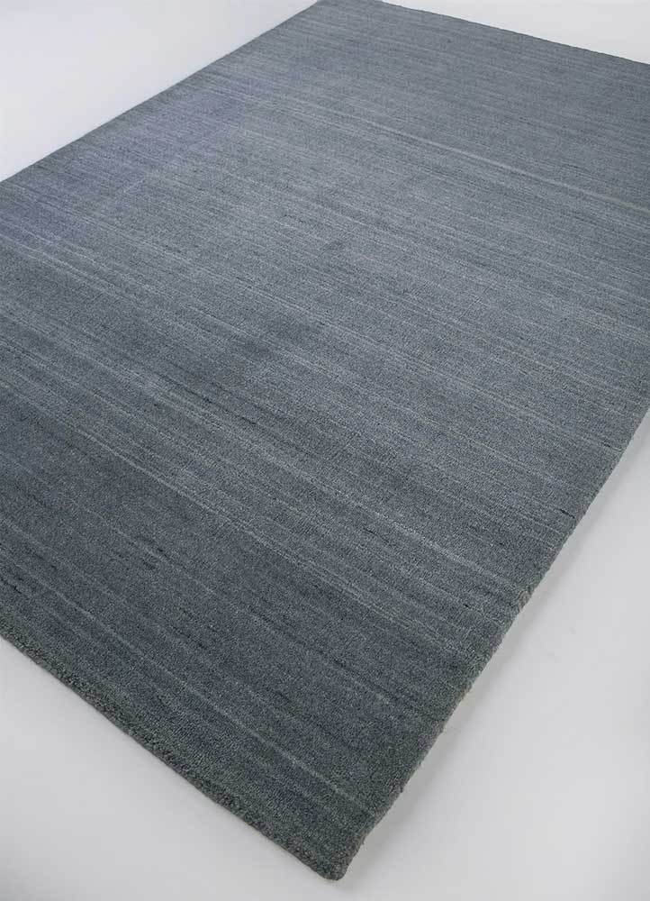 acar grey and black wool and viscose Hand Loom Rug - FloorShot