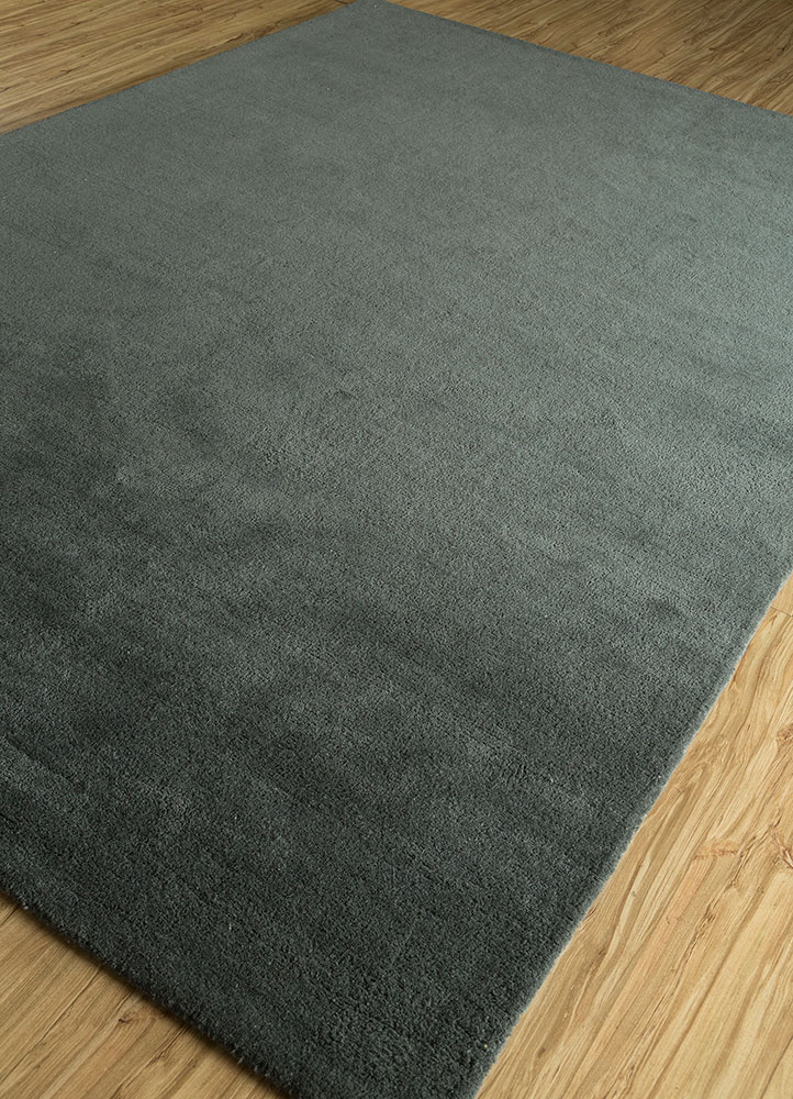 transcend grey and black wool Hand Tufted Rug - FloorShot