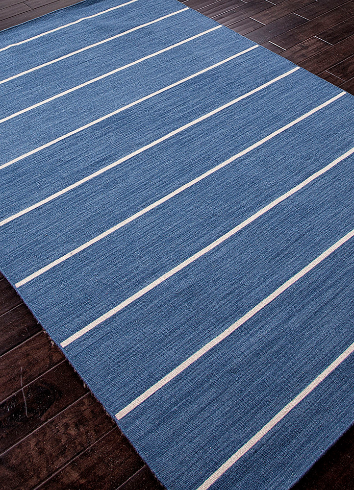 indusbar blue wool Flat Weaves Rug - FloorShot