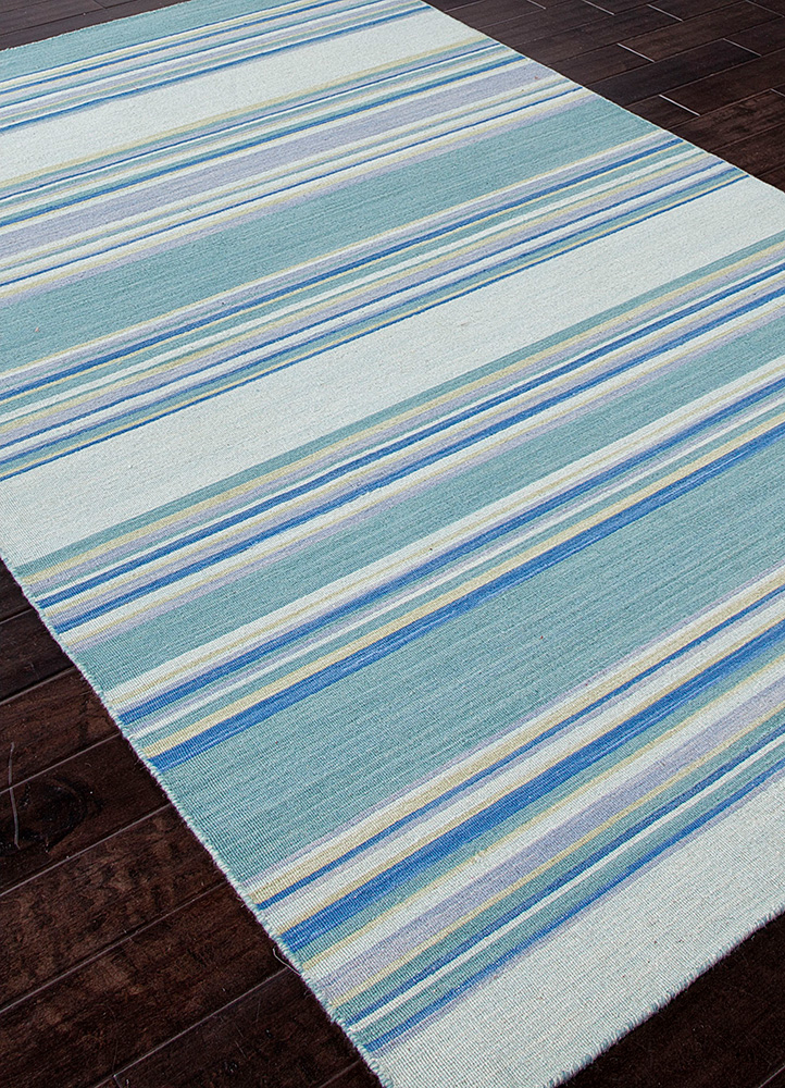 indusbar blue wool Flat Weaves Rug - FloorShot