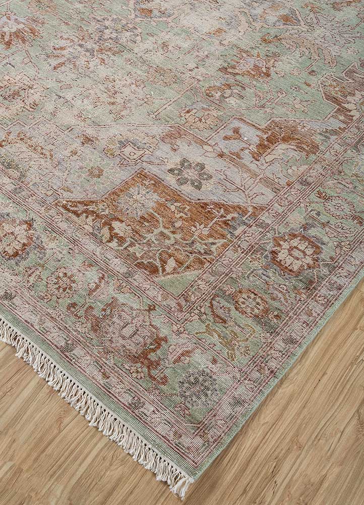 someplace in time ivory wool Hand Knotted Rug - FloorShot