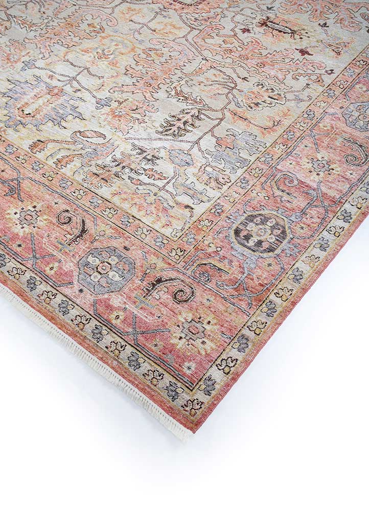 someplace in time ivory wool Hand Knotted Rug - FloorShot