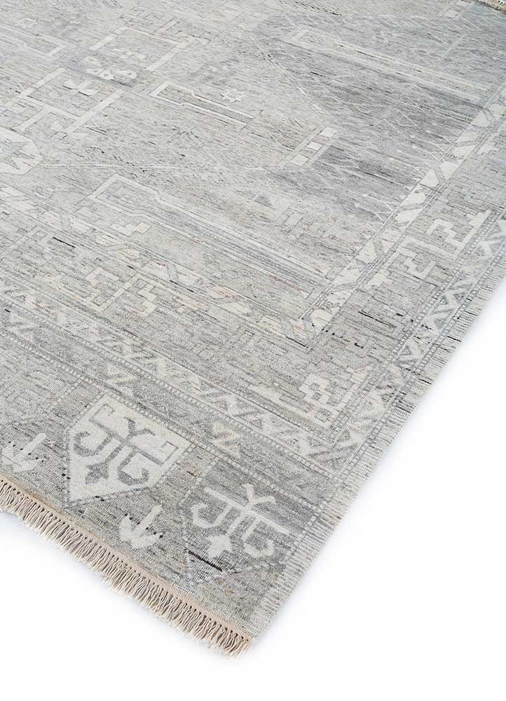 thyme ivory wool Hand Knotted Rug - FloorShot