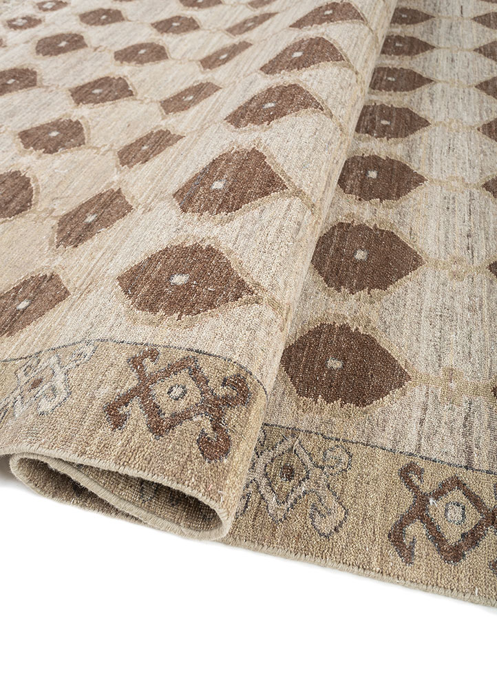 erbe green wool Hand Knotted Rug - FloorShot