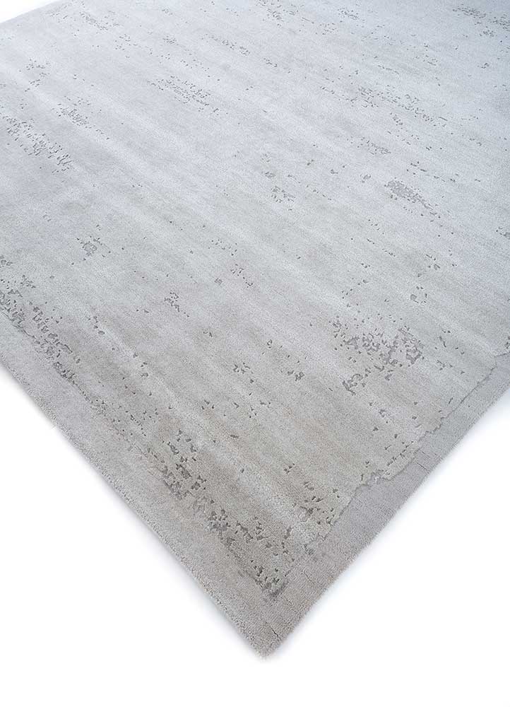 urban pause by kavi ivory wool and silk Hand Knotted Rug - FloorShot