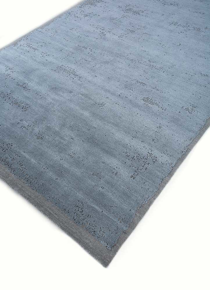 urban pause by kavi blue wool and silk Hand Knotted Rug - FloorShot urban pause by kavi blue wool and silk Hand Knotted Rug - FloorShot