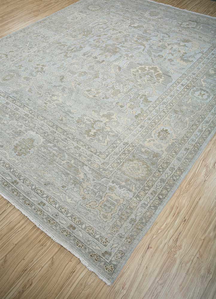 erbe grey and black wool Hand Knotted Rug - FloorShot erbe grey and black wool Hand Knotted Rug - FloorShot