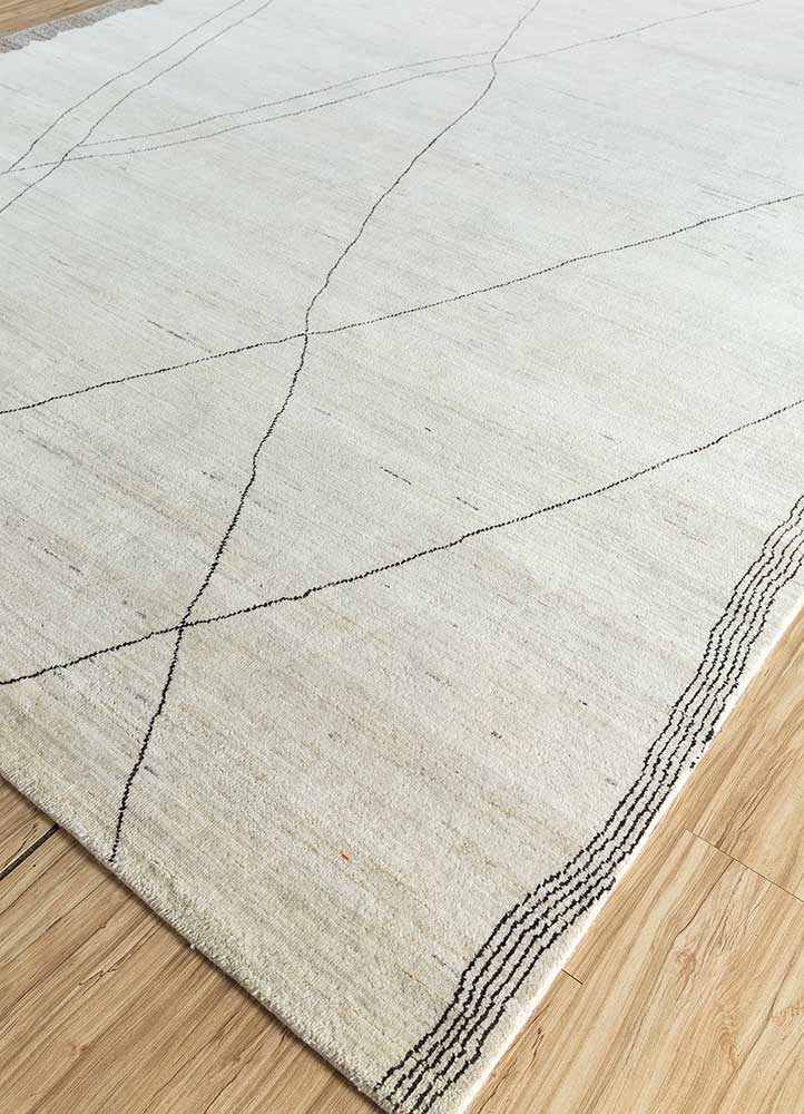 manifest ivory wool Hand Knotted Rug - FloorShot