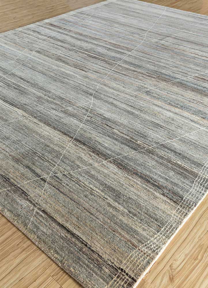 manifest beige and brown afghan wool Hand Knotted Rug - FloorShot