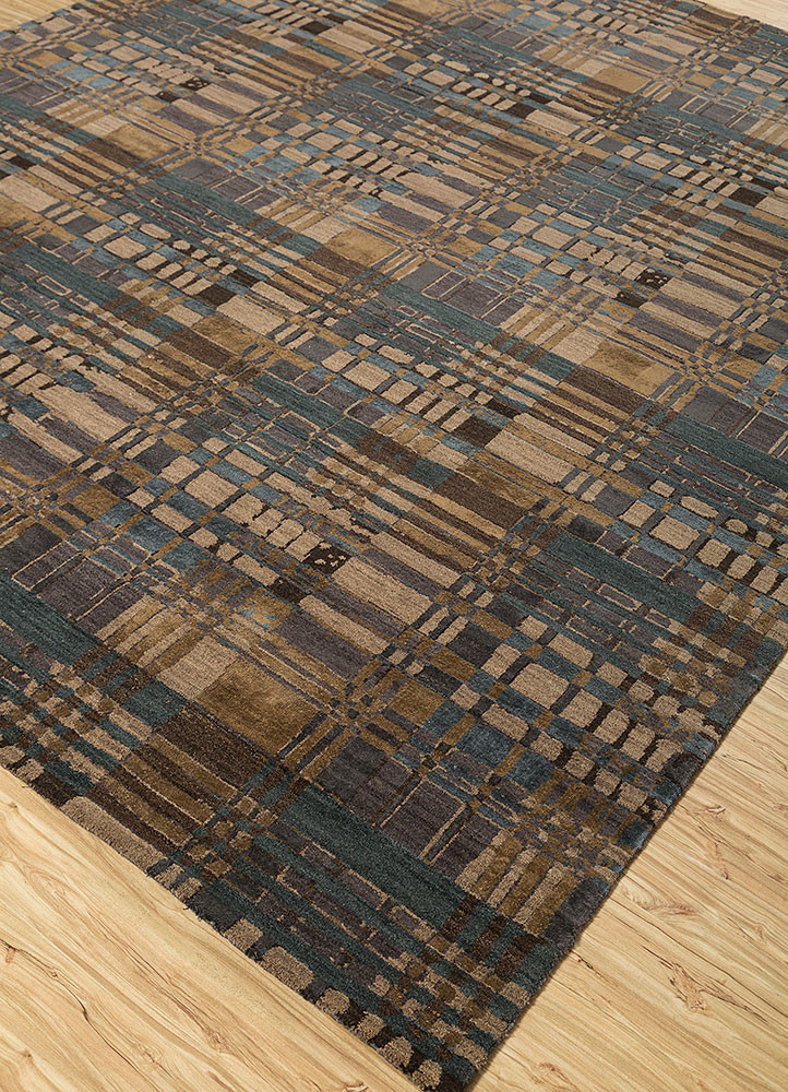 pansy beige and brown wool and silk Hand Knotted Rug - FloorShot pansy beige and brown wool and silk Hand Knotted Rug - FloorShot