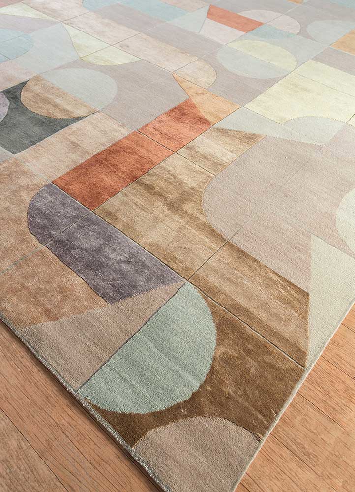 chaos theory by kavi pink and purple wool and bamboo silk Hand Knotted Rug - FloorShot chaos theory by kavi pink and purple wool and bamboo silk Hand Knotted Rug - FloorShot