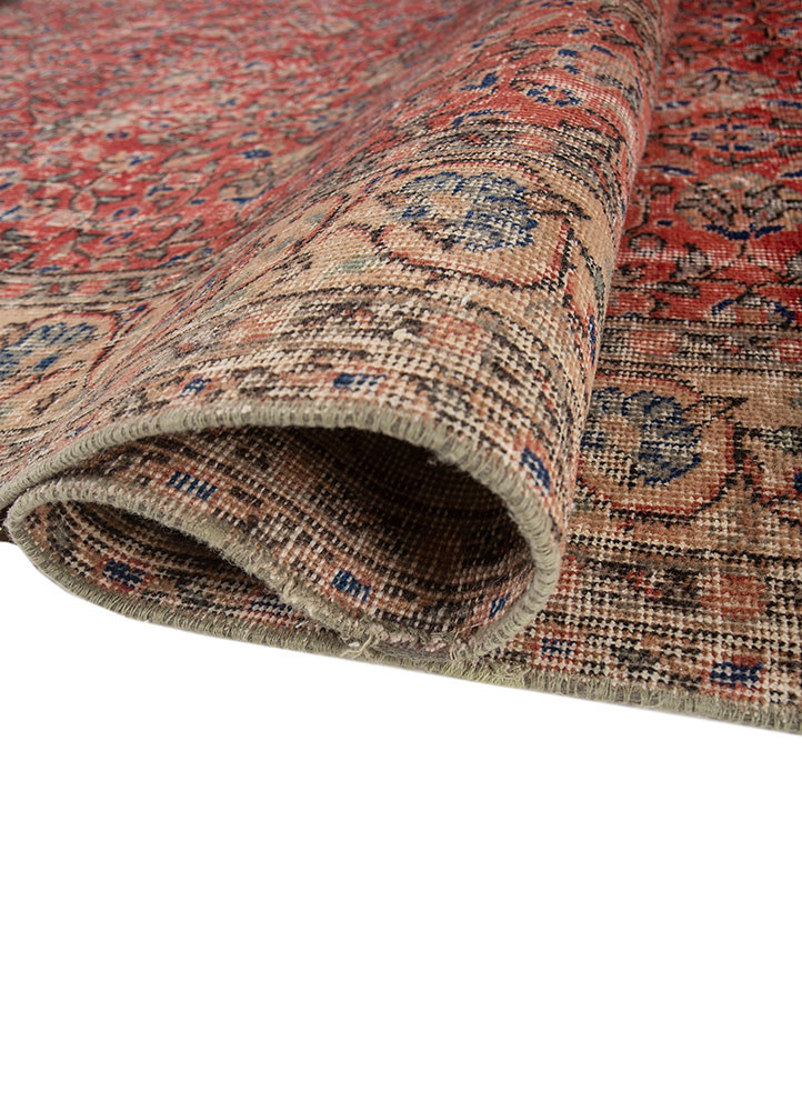 vintage ivory wool and bamboo silk Hand Knotted Rug - FloorShot