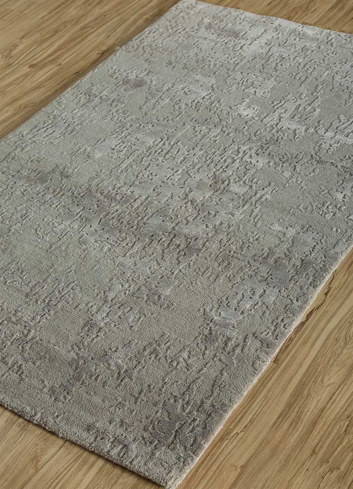 chaos theory by kavi grey and black wool and bamboo silk Hand Knotted Rug - FloorShot chaos theory by kavi grey and black wool and bamboo silk Hand Knotted Rug - FloorShot