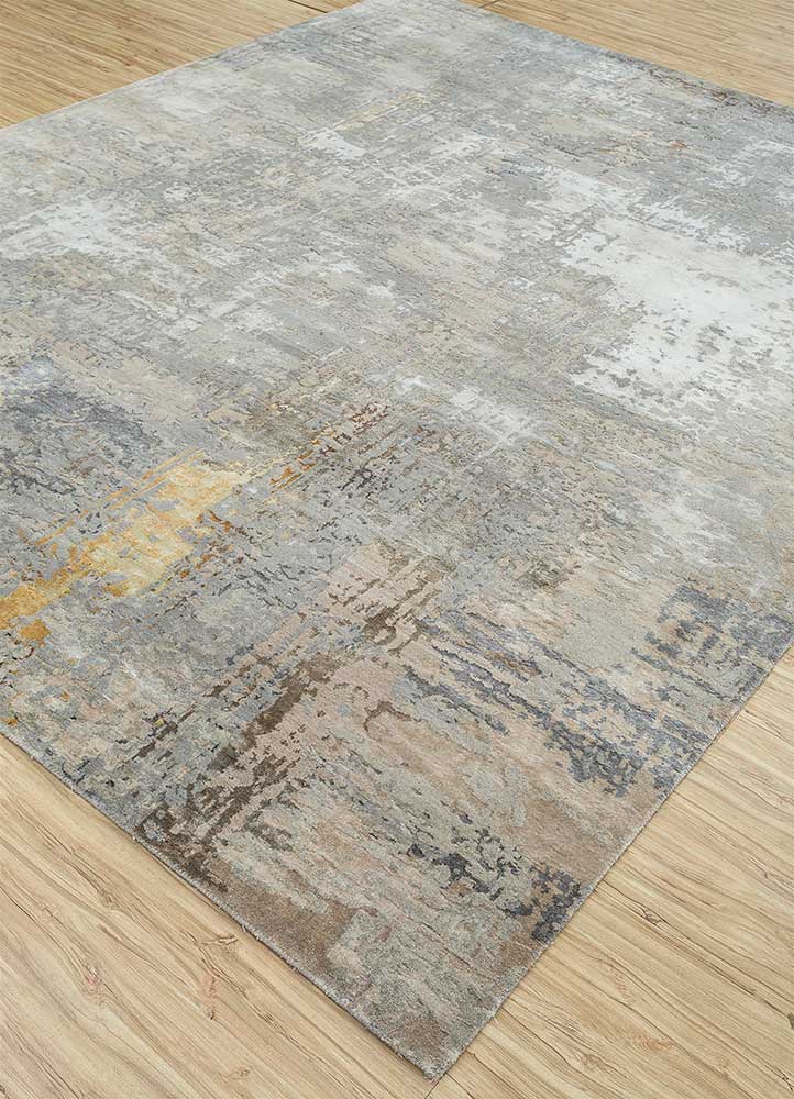 chaos theory by kavi  wool and bamboo silk Hand Knotted Rug - FloorShot