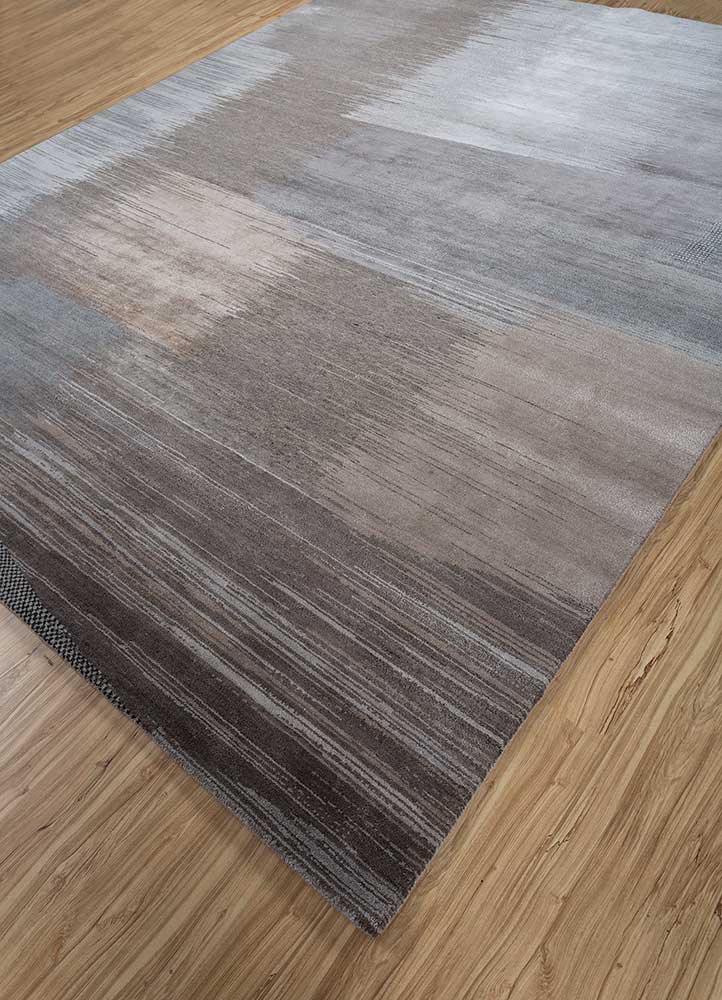 afterglow by kavi beige and brown wool and bamboo silk Hand Knotted Rug - FloorShot afterglow by kavi beige and brown wool and bamboo silk Hand Knotted Rug - FloorShot