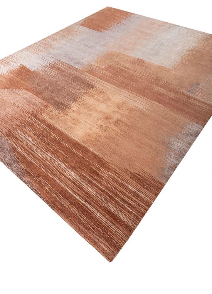 afterglow by kavi red and orange wool and bamboo silk Hand Knotted Rug - FloorShot afterglow by kavi red and orange wool and bamboo silk Hand Knotted Rug - FloorShot