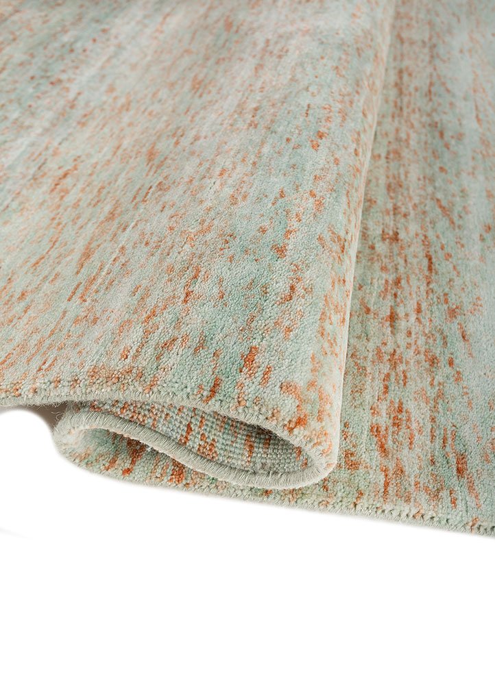 aprezo red and orange wool Hand Knotted Rug - FloorShot aprezo red and orange wool Hand Knotted Rug - FloorShot