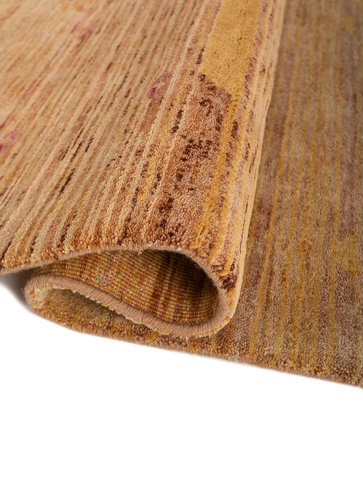 aprezo red and orange wool Hand Knotted Rug - FloorShot