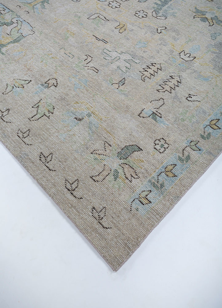 erbe ivory wool Hand Knotted Rug - FloorShot erbe ivory wool Hand Knotted Rug - FloorShot