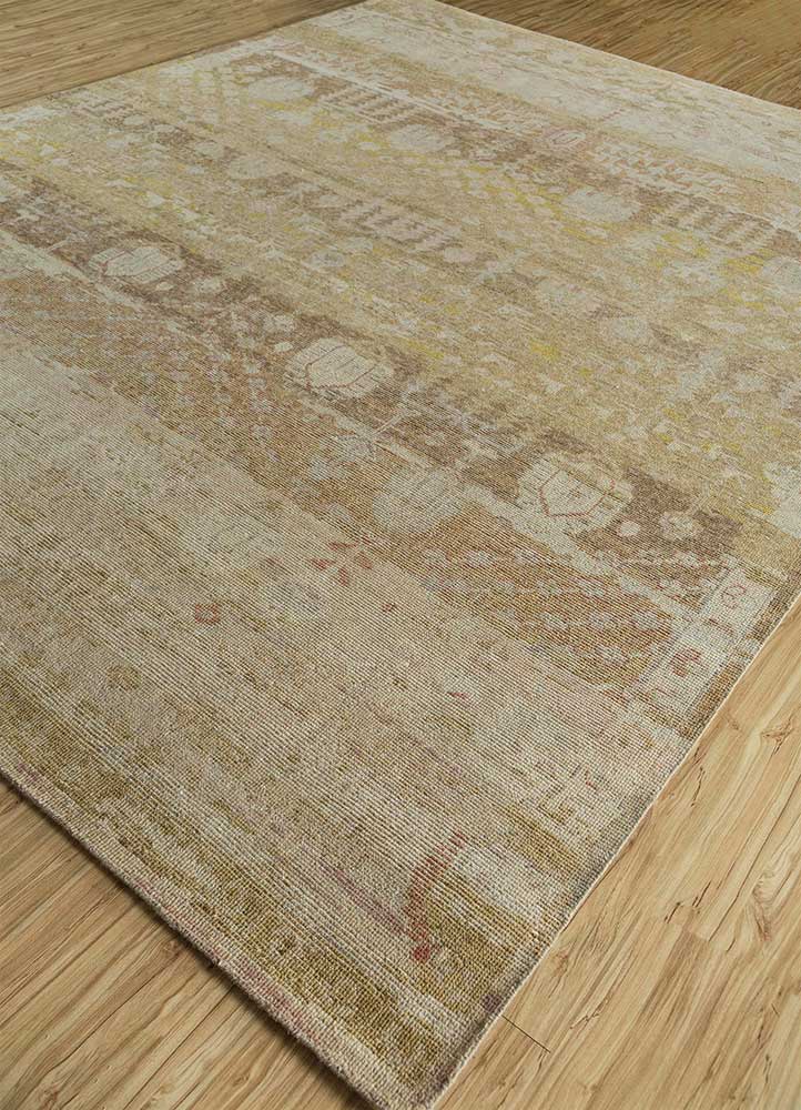 erbe gold wool Hand Knotted Rug - FloorShot