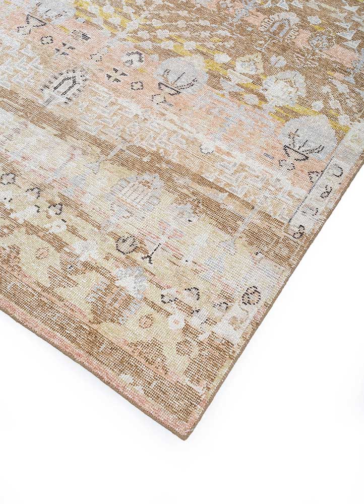 erbe gold wool Hand Knotted Rug - FloorShot