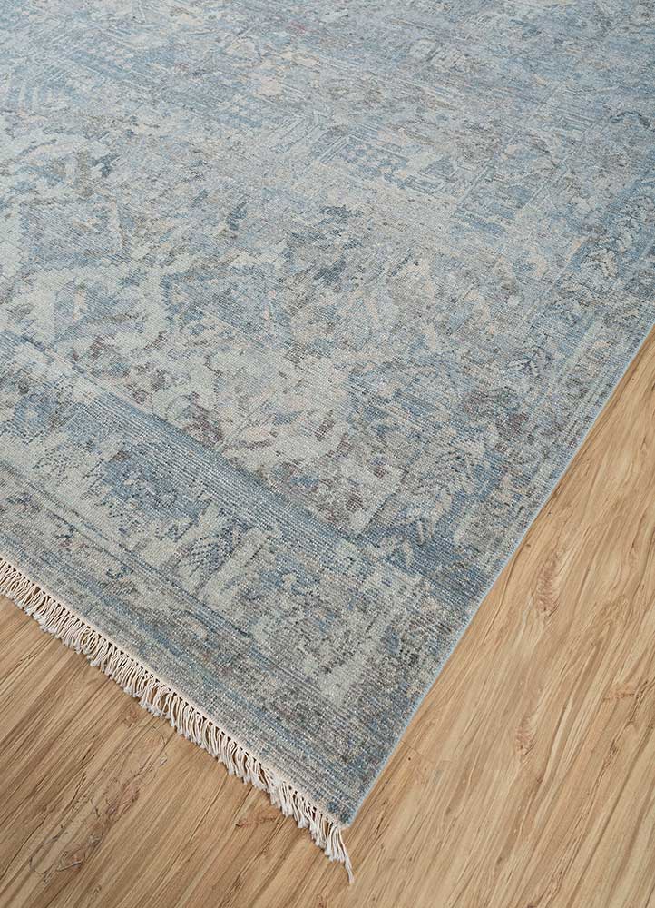 erbe grey and black wool Hand Knotted Rug - FloorShot