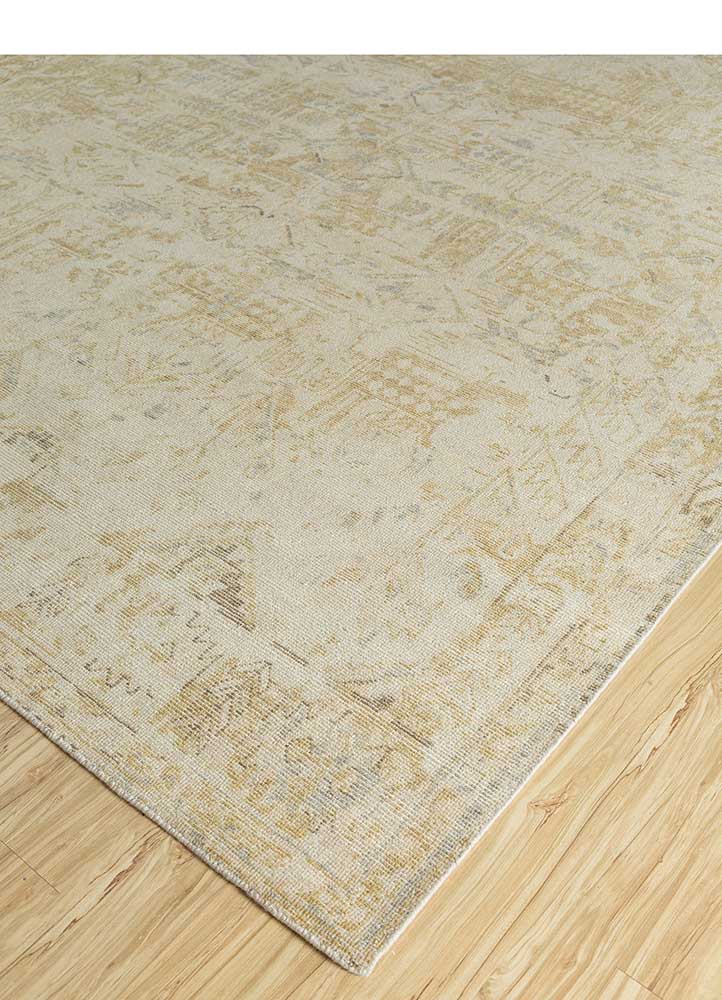erbe gold wool Hand Knotted Rug - FloorShot