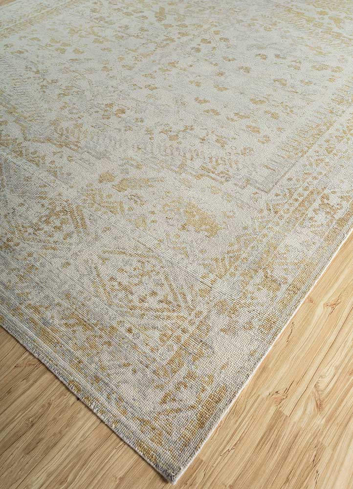 erbe ivory wool Hand Knotted Rug - FloorShot