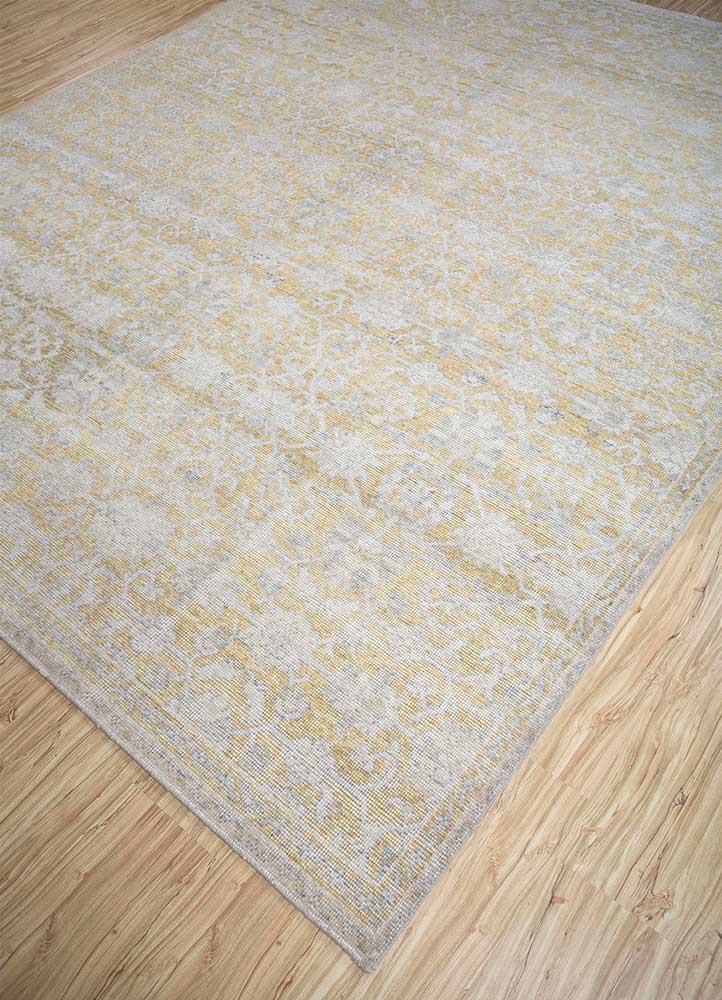 erbe gold wool Hand Knotted Rug - FloorShot