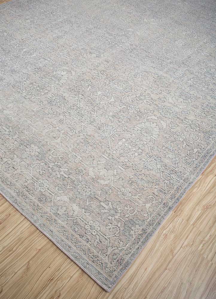 erbe ivory wool Hand Knotted Rug - FloorShot