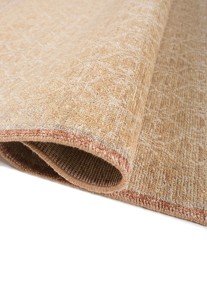 aprezo red and orange wool Hand Knotted Rug - FloorShot
