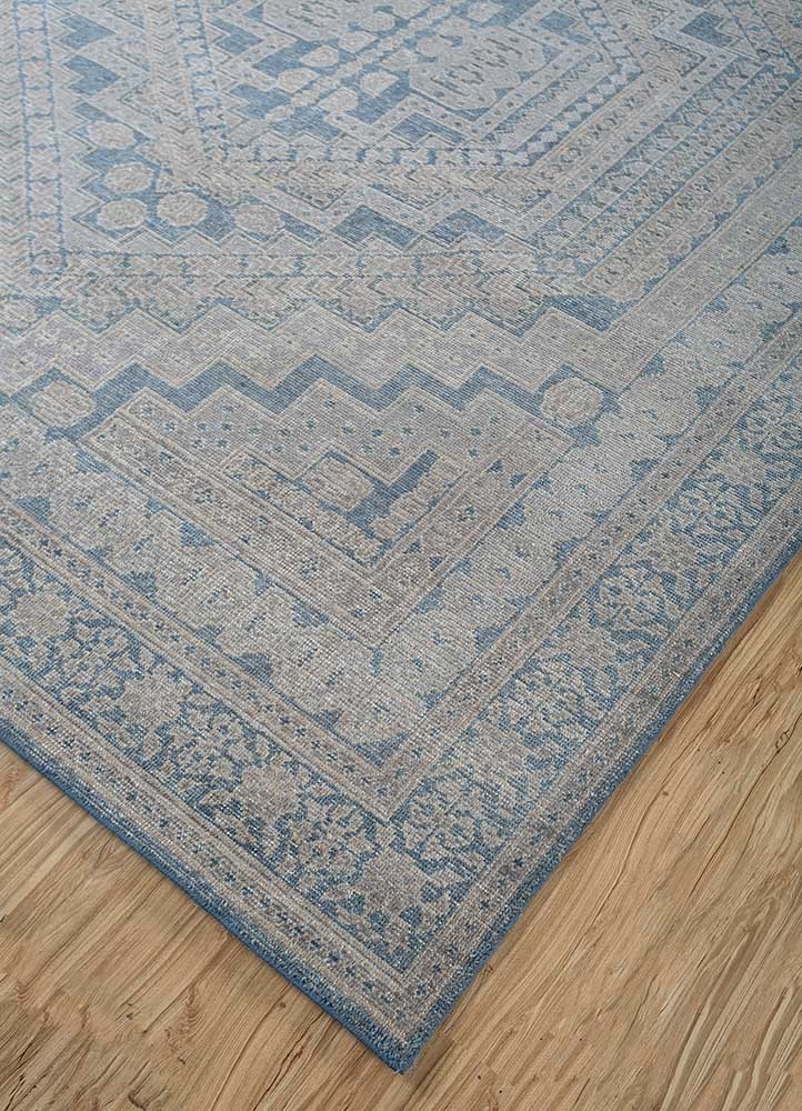 erbe grey and black wool Hand Knotted Rug - FloorShot