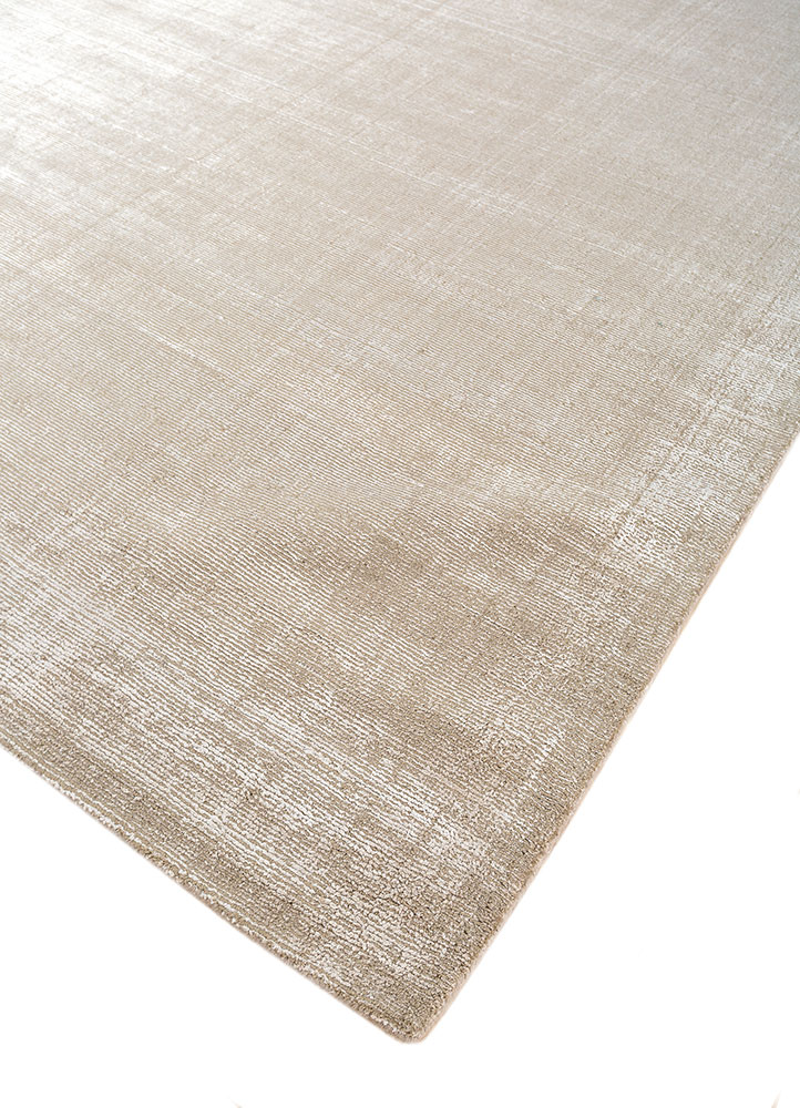 basis beige and brown wool and viscose Hand Loom Rug - FloorShot