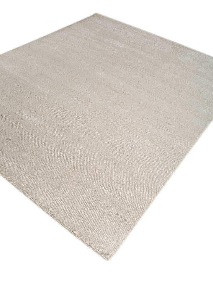 basis ivory wool and viscose Hand Loom Rug - FloorShot