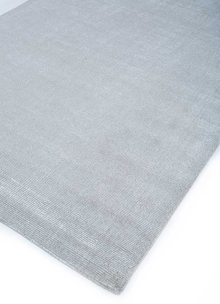 basis grey and black wool and viscose Hand Loom Rug - FloorShot