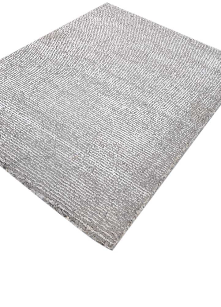 basis blue wool and viscose Hand Loom Rug - FloorShot