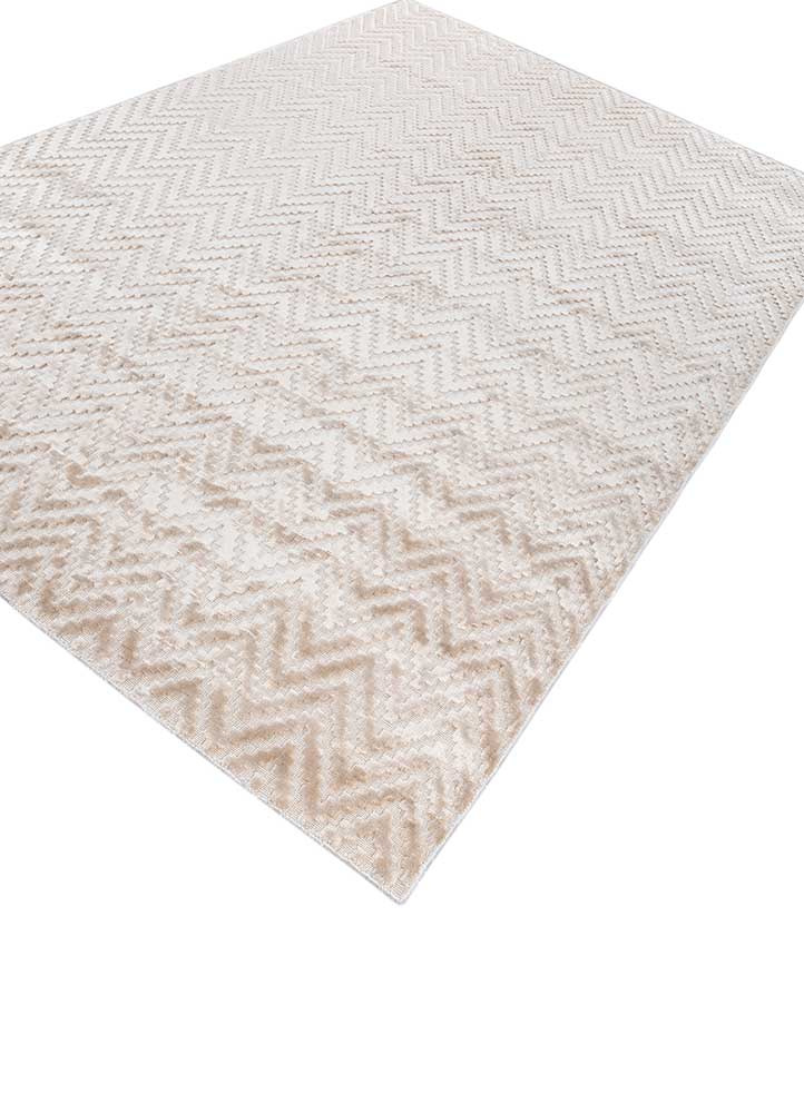 acar ivory viscose Hand Loom Rug - FloorShot