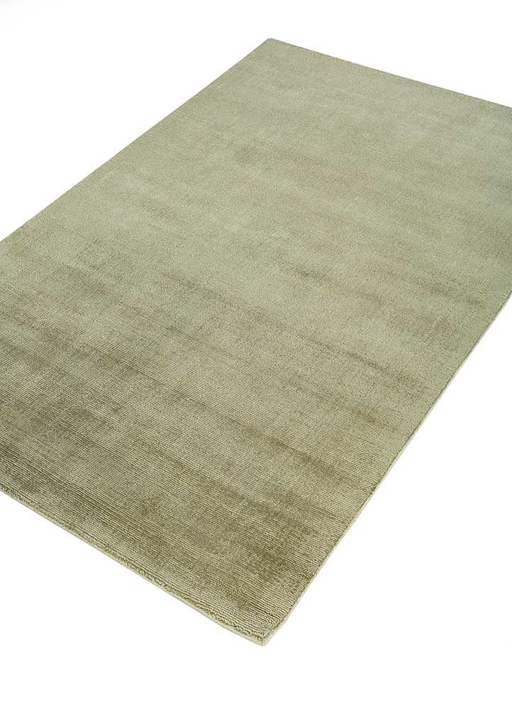 basis green viscose Hand Loom Rug - FloorShot