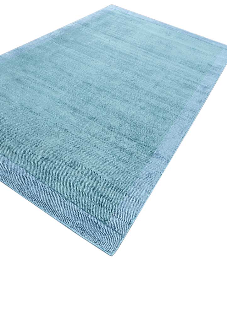 tesoro blue viscose Hand Loom Rug - FloorShot