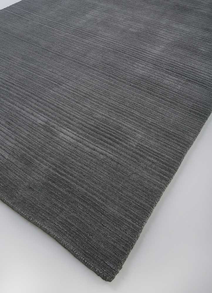 basis grey and black wool and bamboo silk Hand Loom Rug - FloorShot basis grey and black wool and bamboo silk Hand Loom Rug - FloorShot