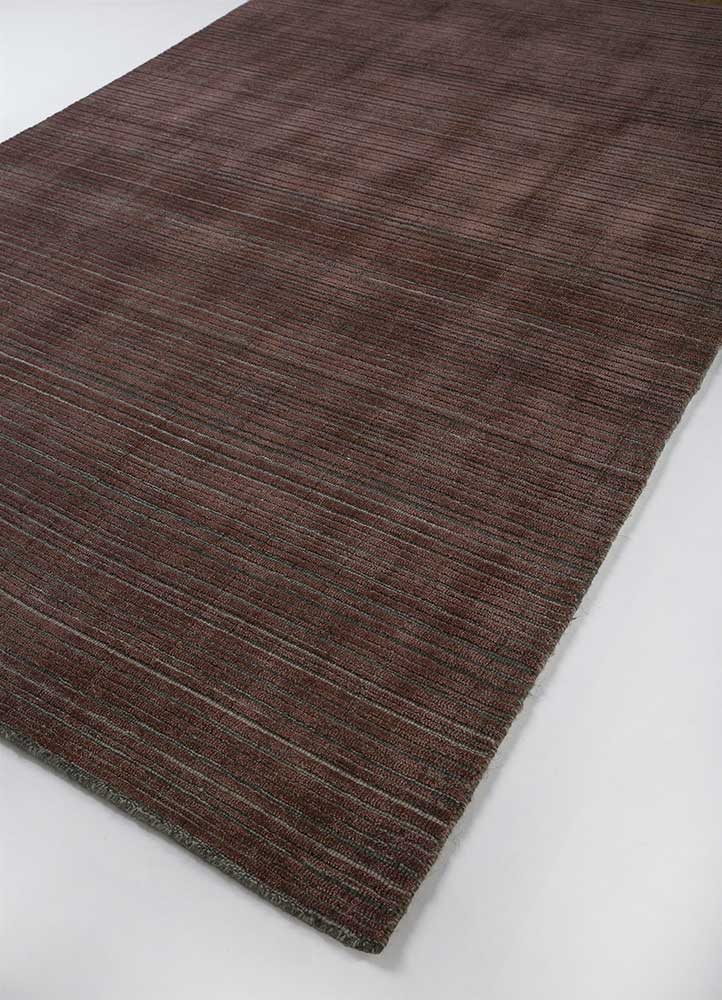 tesoro beige and brown wool and bamboo silk Hand Loom Rug - FloorShot