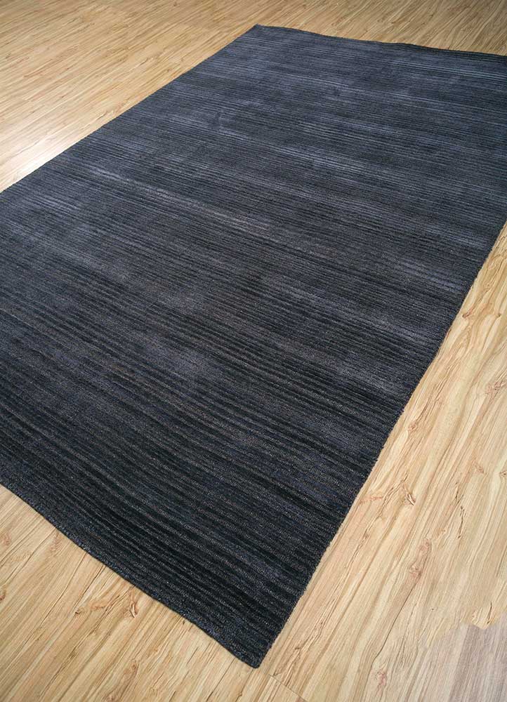 tesoro blue wool Hand Loom Rug - FloorShot